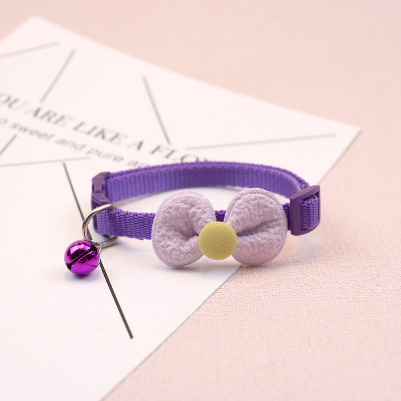 Knitted Bow Pet Collar