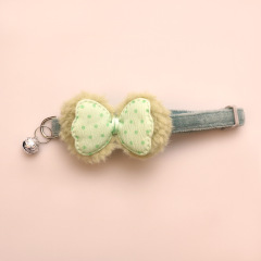 Knitted Bow Pet Collar