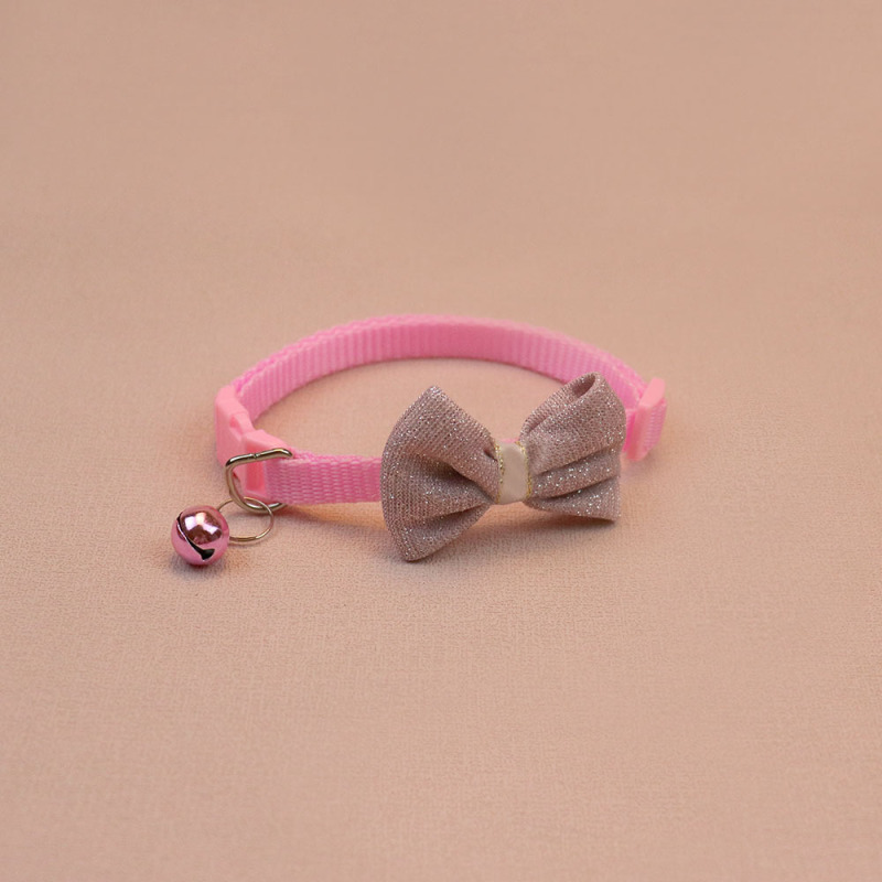 Knitted Bow Pet Collar