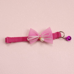 Knitted Bow Pet Collar