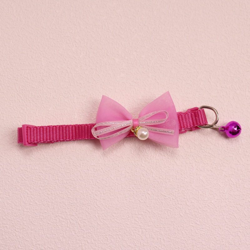 Knitted Bow Pet Collar
