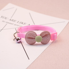 Knitted Bow Pet Collar