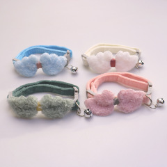 Knitted Bow Pet Collar