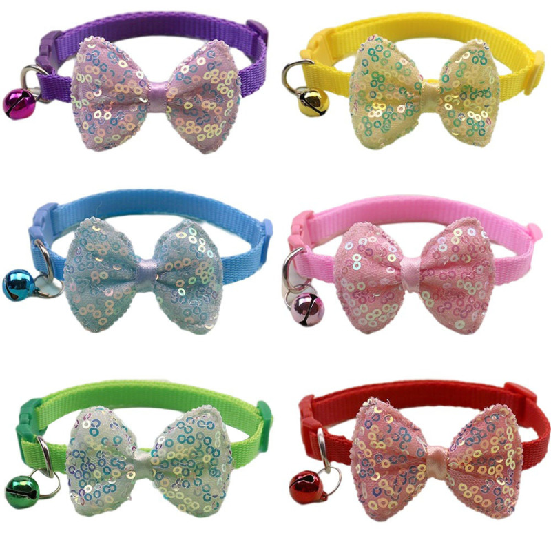 Knitted Bow Pet Collar