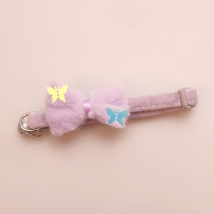 Knitted Bow Pet Collar