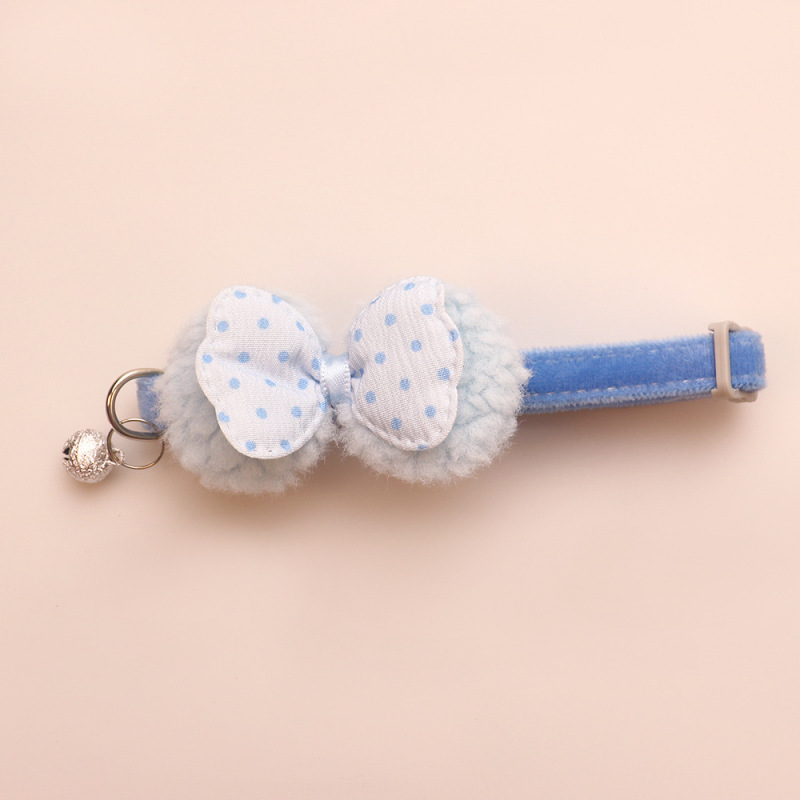 Knitted Bow Pet Collar