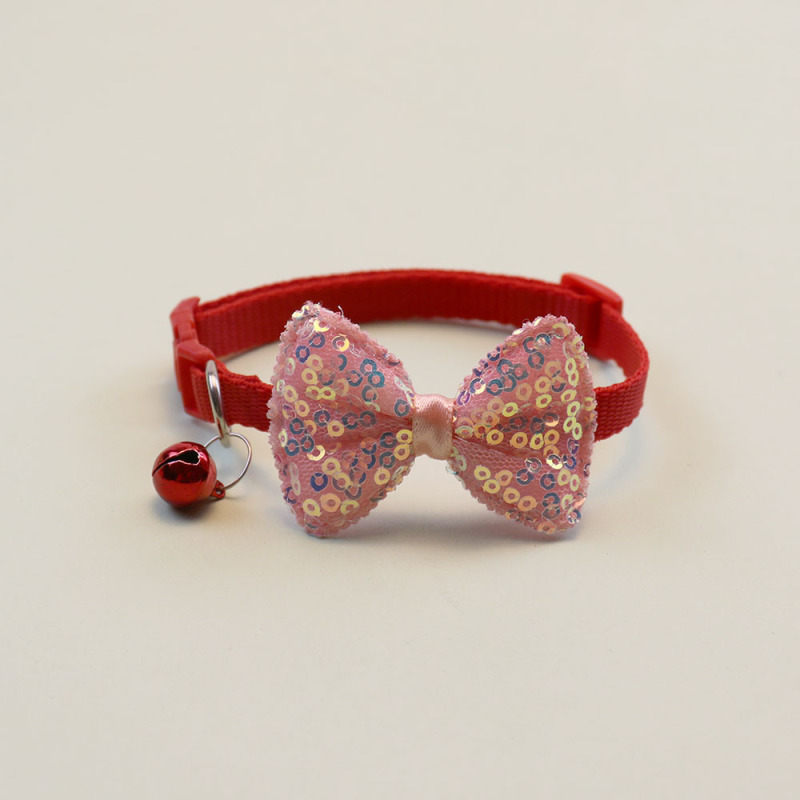 Knitted Bow Pet Collar