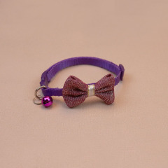 Knitted Bow Pet Collar