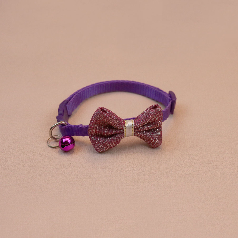 Knitted Bow Pet Collar