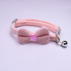 Knitted Bow Pet Collar