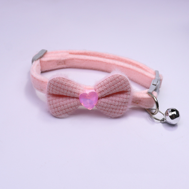 Knitted Bow Pet Collar