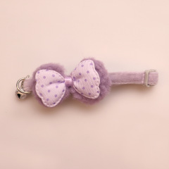 Knitted Bow Pet Collar