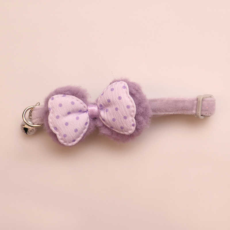 Knitted Bow Pet Collar