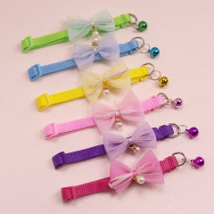 Knitted Bow Pet Collar