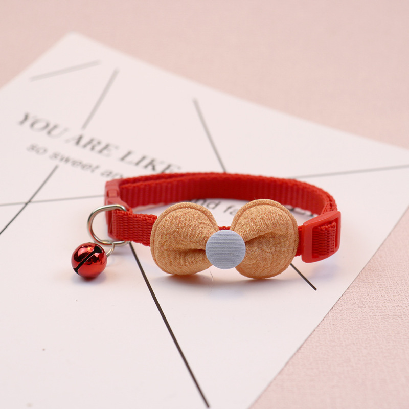 Knitted Bow Pet Collar