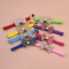 Knitted Bow Pet Collar