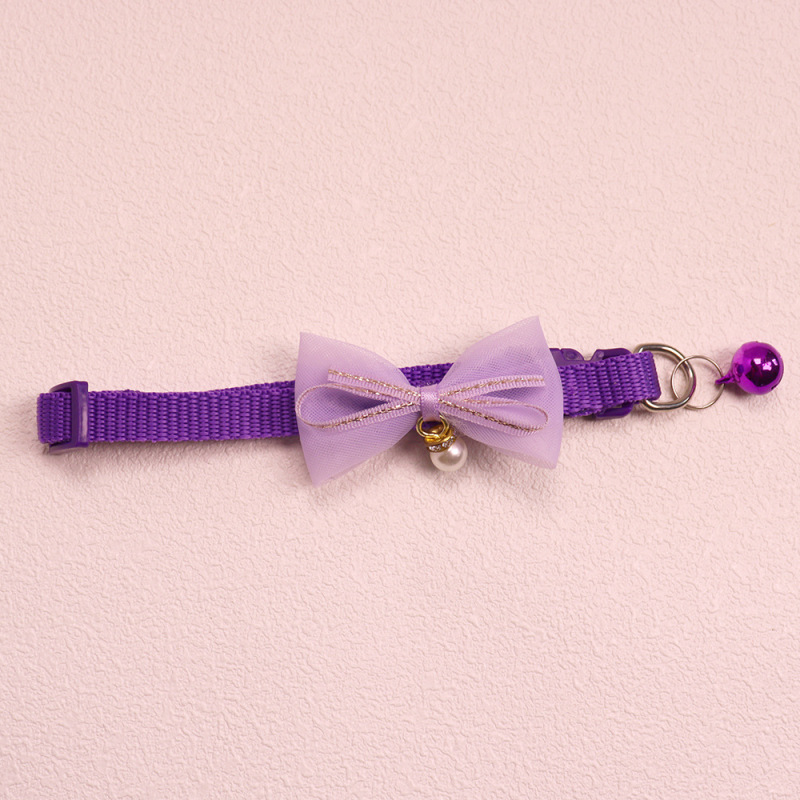 Knitted Bow Pet Collar
