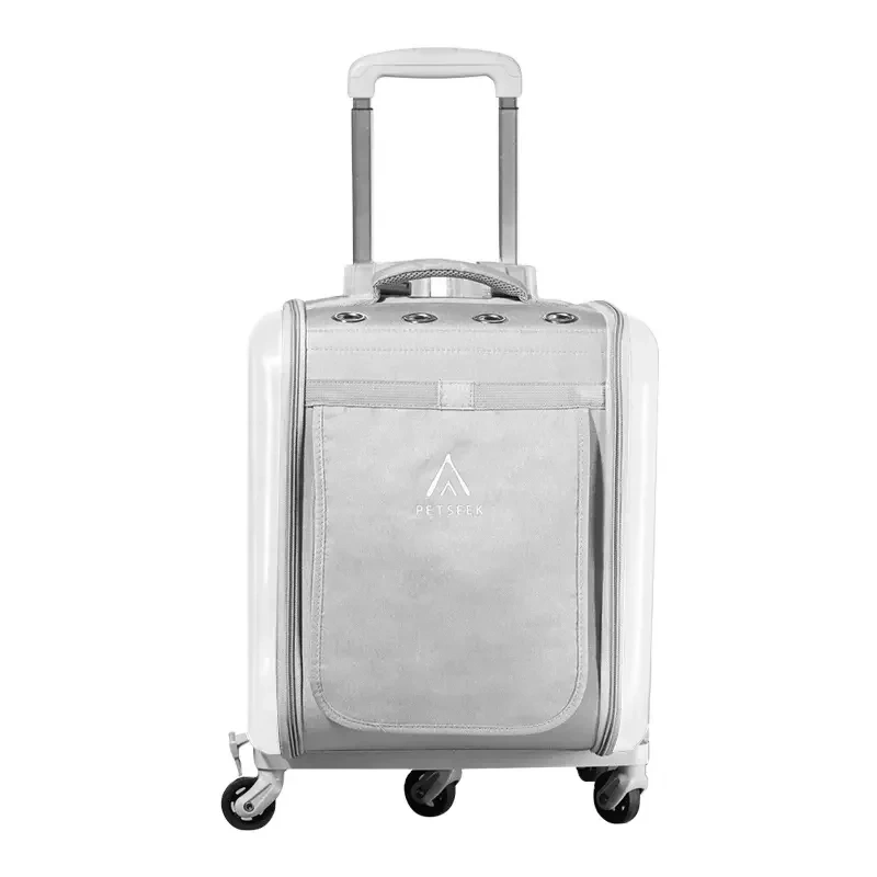 Wholesale Trolley Pet Cage Cat Out Backpack with Wheel Trolley case Foldable Breathable Dog Travel Trolley