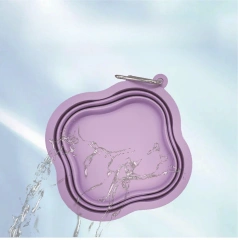 Pet Dog Folding Bowl Go Out Portable Dog Cat Drinking Bowl Outdoor Silicone Pet Feeding Bowl Supplies