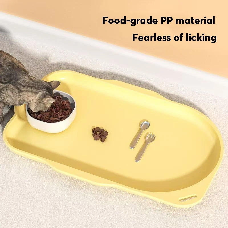 Waterproof Stain-resistant Non-slip Soft Plastic Cat & Dog Food Bowl Mat Large Cleaning Mat Pet Supplies