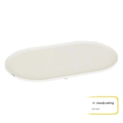 Easy-to-clean Spill-proof Water-resistant Anti-slip and Durable Pet Food Bowl with Silicone Pet Mat Pet Decorate Accessory