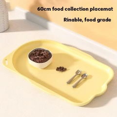 Waterproof Stain-resistant Non-slip Soft Plastic Cat & Dog Food Bowl Mat Large Cleaning Mat Pet Supplies