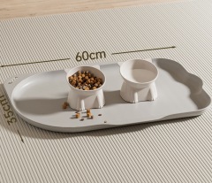Waterproof Stain-resistant Non-slip Soft Plastic Cat & Dog Food Bowl Mat