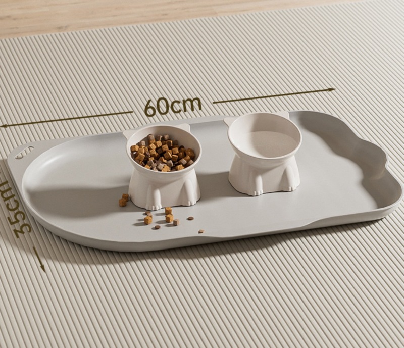 Waterproof Stain-resistant Non-slip Soft Plastic Cat & Dog Food Bowl Mat