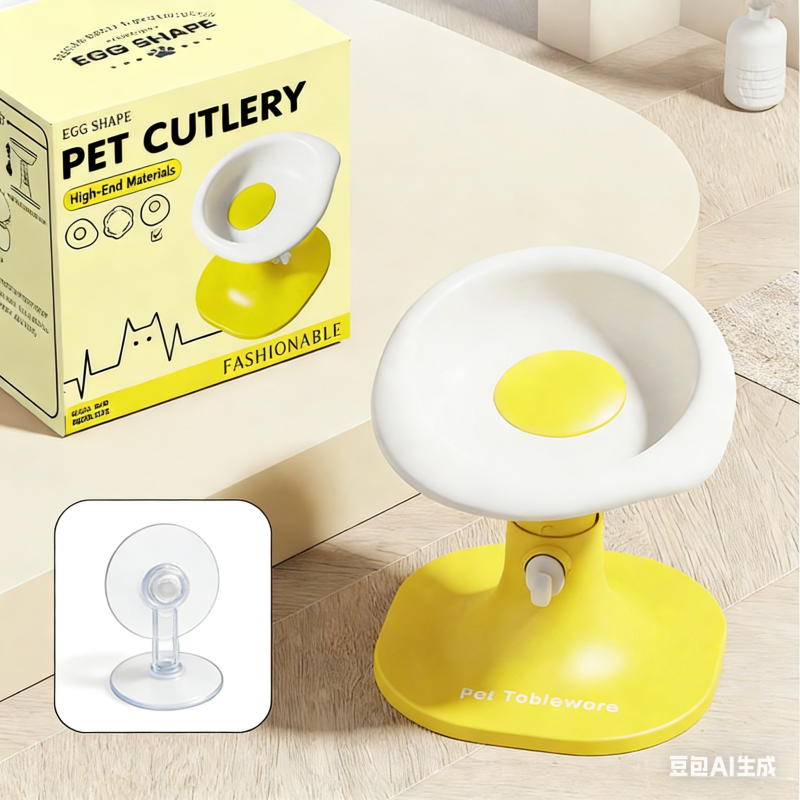Creative Pet High Footed Bowl Adjustable Height Angle Cartoon Elevated Pet Feeder Bowl
