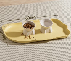 Waterproof Stain-resistant Non-slip Soft Plastic Cat & Dog Food Bowl Mat