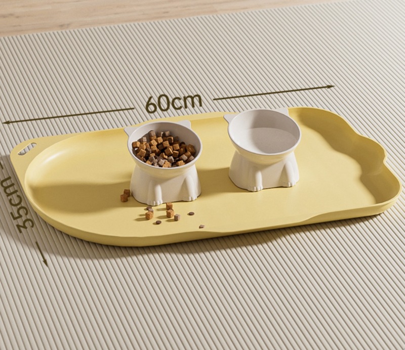 Waterproof Stain-resistant Non-slip Soft Plastic Cat & Dog Food Bowl Mat