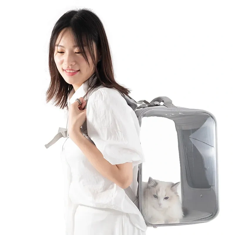 Wholesale Trolley Pet Cage Cat Out Backpack with Wheel Trolley case Foldable Breathable Dog Travel Trolley