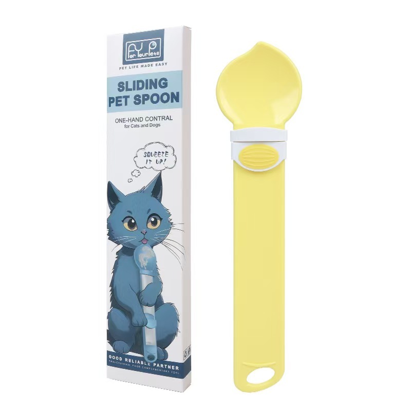 Pet Treat Snacker Feeding Spoon Convenient for Cat Strips Squeezing Spoon
