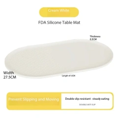 Easy-to-clean Spill-proof Water-resistant Anti-slip and Durable Pet Food Bowl with Silicone Pet Mat Pet Decorate Accessory