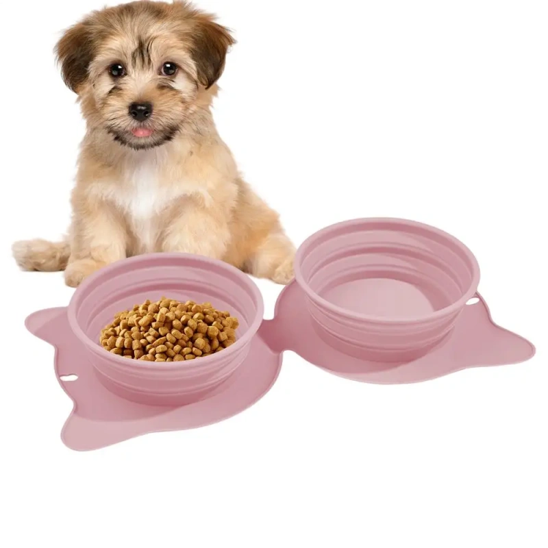 Portable Dog Bowl Foldable Silicone Dog Slow Feeder Bowl Multi-Functional Food Grade Cat Dispenser For City Commuting Hiking