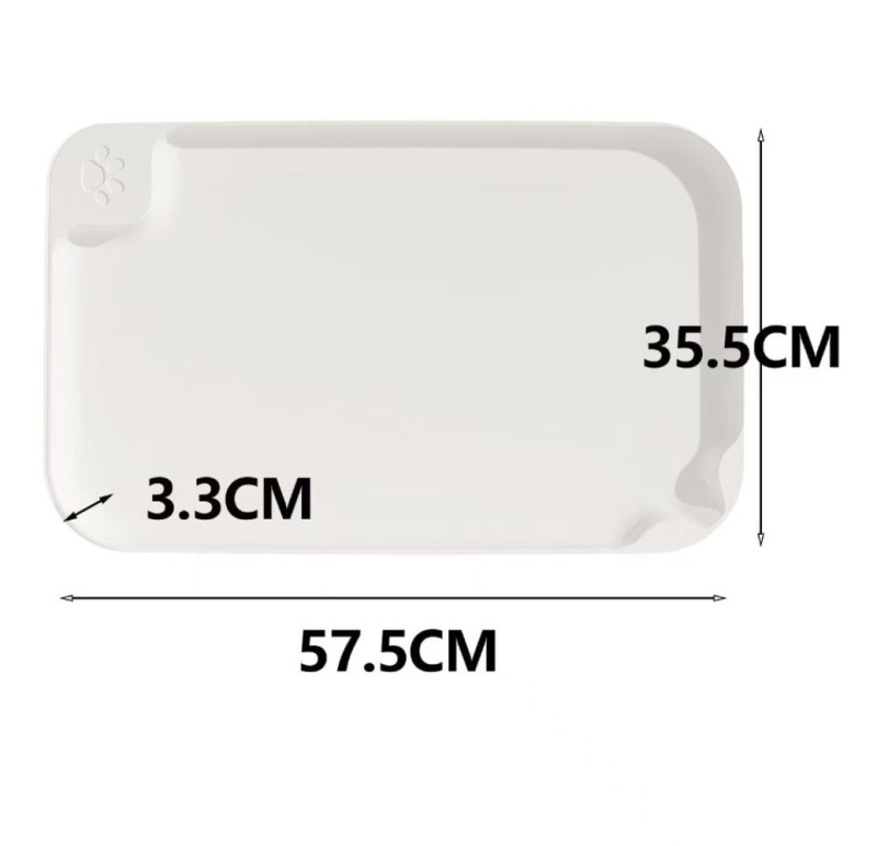 Pet Meal Mat Waterproof, Anti Fouling, and Anti slip Cat Bowl Mat Plastic