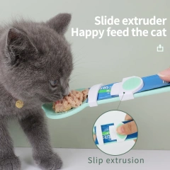Hot Selling Pet Treat Snacker Feeding Spoon Convenient for Cat Strips Squeezing Spoon Scratch Resistant Food Cat Feeder