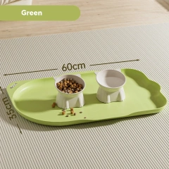 Waterproof Stain-resistant Non-slip Soft Plastic Cat & Dog Food Bowl Mat Large Cleaning Mat Pet Supplies