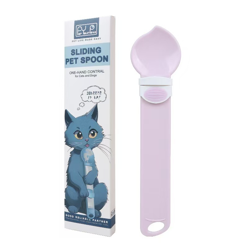 Pet Treat Snacker Feeding Spoon Convenient for Cat Strips Squeezing Spoon