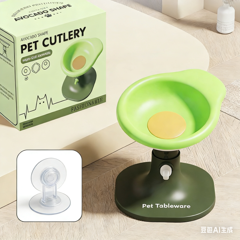 Creative Pet High Footed Bowl Adjustable Height Angle Cartoon Elevated Pet Feeder Bowl