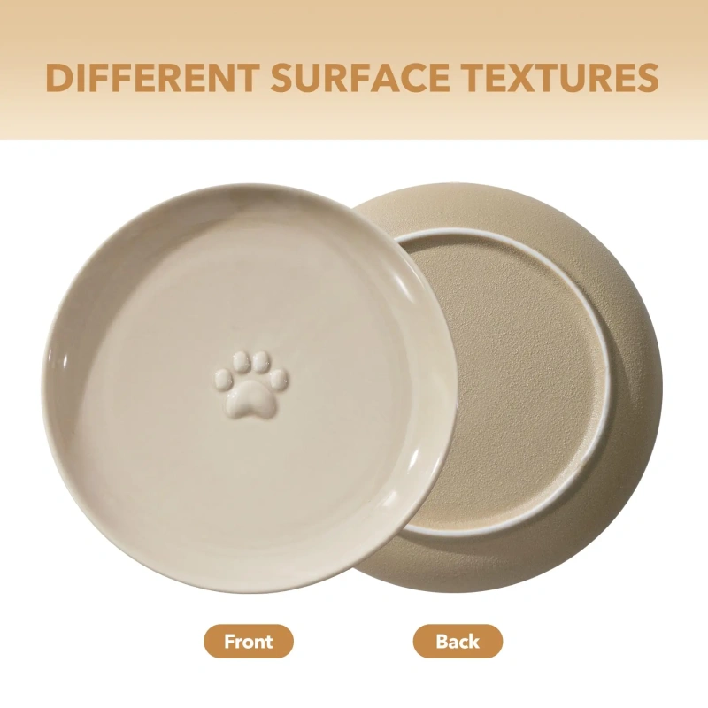 Whisker Friendly Cat Dog Dishes Modern  Bowl with Wide Stand Adjustable Anti-Fatigue Feature