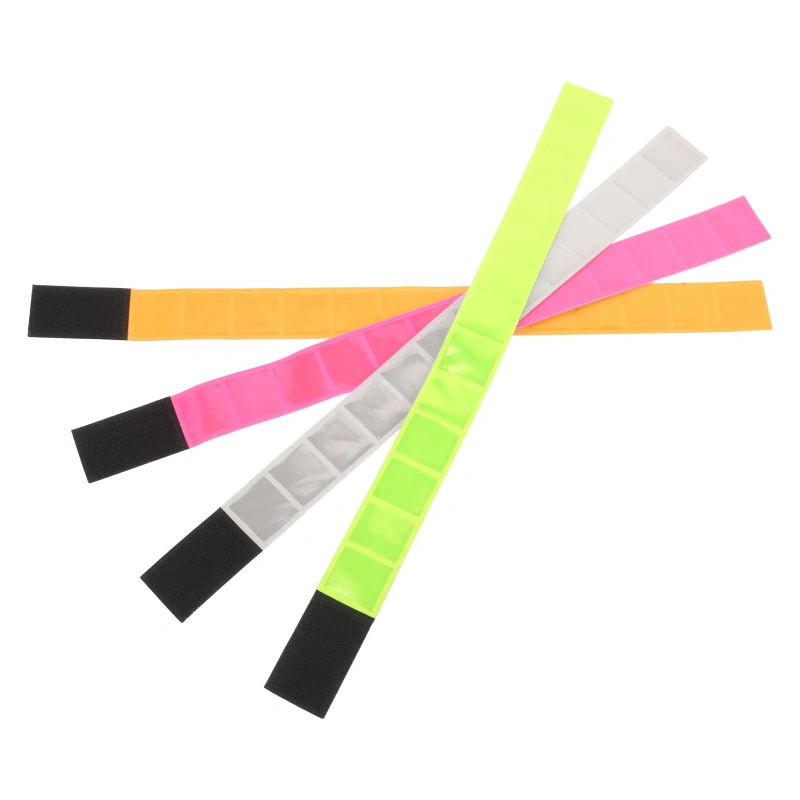 4pcs Night Running Belt Reflective Tape Cycling High Visibility Safety Wristband Leg Strap For Running Walking Workout Bike