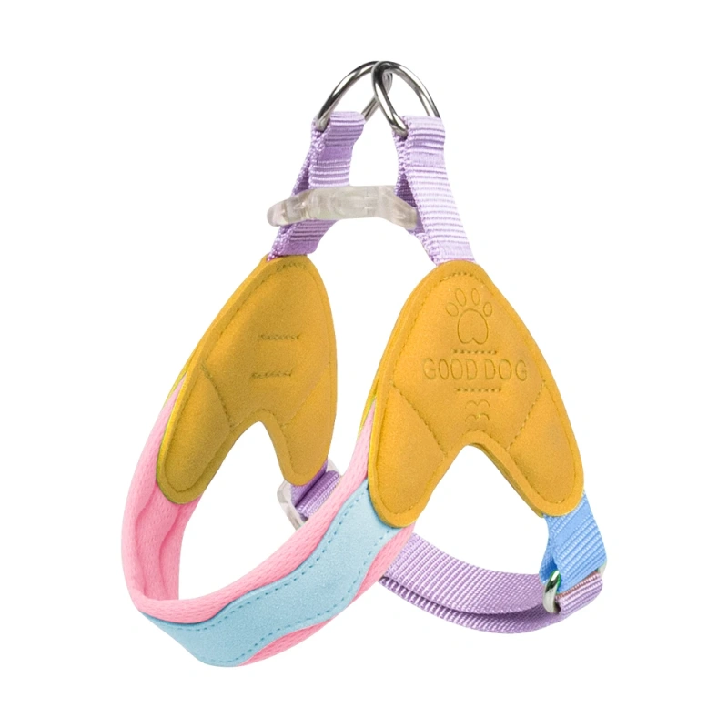 No Pull Y-shaped Dog Harness for Small Dogs Shiba Inu Corgi Puppy Chest Straps Macaron Color Matching Pet Outdoor Products