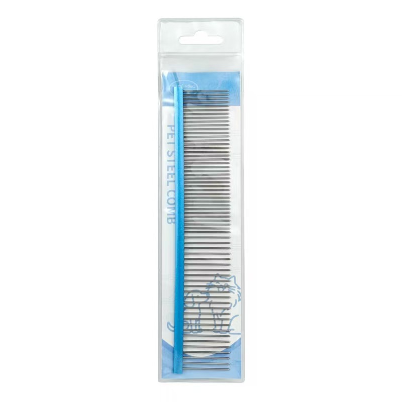Steel comb for pet grooming