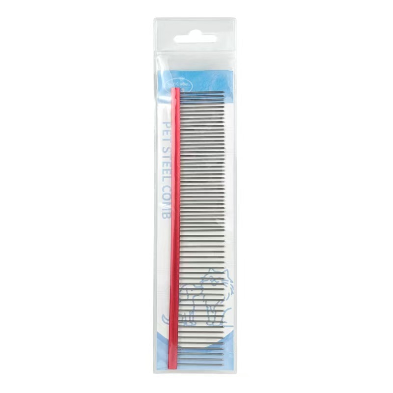 Steel comb for pet grooming