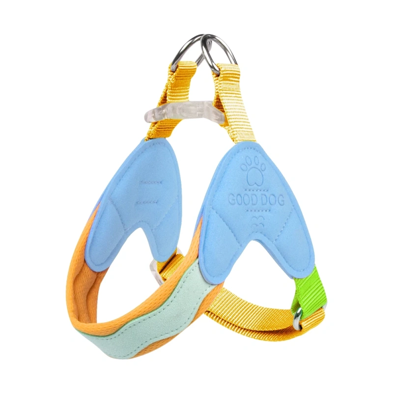 No Pull Y-shaped Dog Harness for Small Dogs Shiba Inu Corgi Puppy Chest Straps Macaron Color Matching Pet Outdoor Products