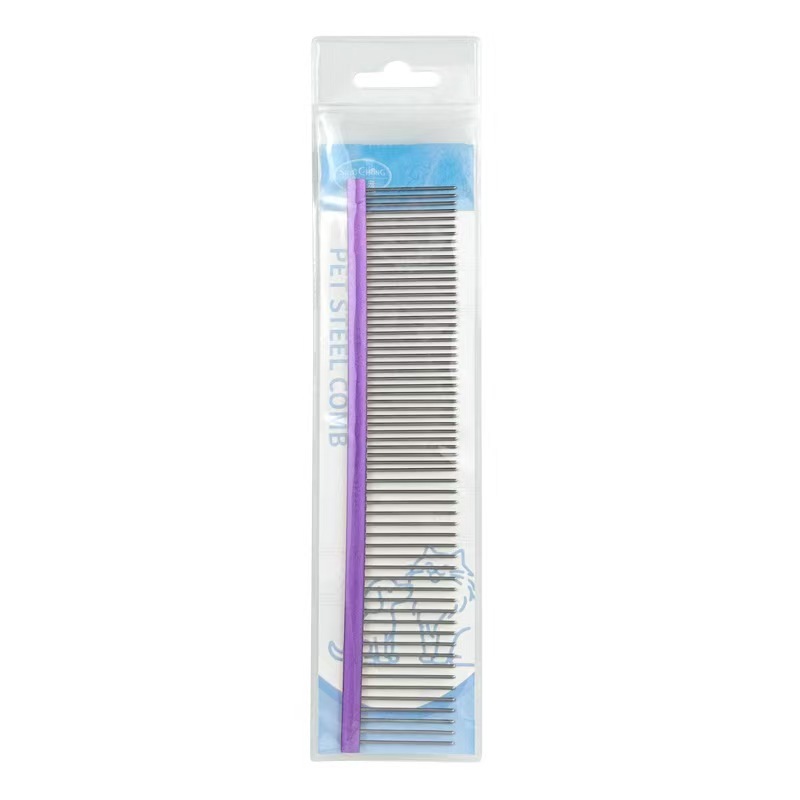 Steel comb for pet grooming