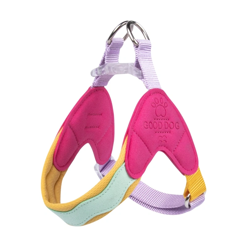 No Pull Y-shaped Dog Harness for Small Dogs Shiba Inu Corgi Puppy Chest Straps Macaron Color Matching Pet Outdoor Products