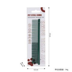 Colored steel comb for pets