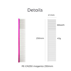 Aluminum-coated pet comb for groomers